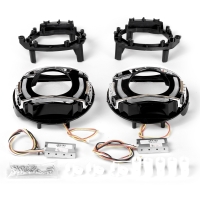 Установочный комплект MTF Light для Bi-LED линз — VW Polo 2013, U-форма, белая и жёлтая подсветка, комплект