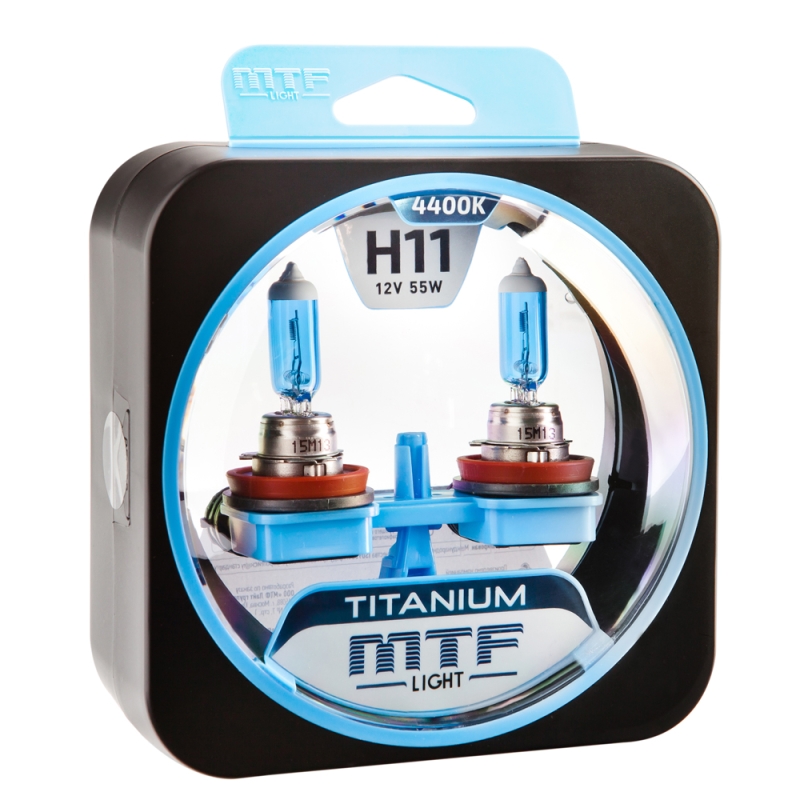 Галогенные лампы MTF Light TITANIUM — 12В, 55Вт, белый свет, комплект