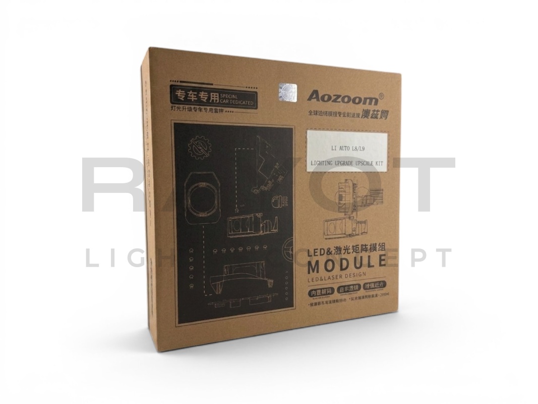 Установочный комплект Aozoom для Lixiang L8/L9 (рамки, обманки, модули в секцию дальнегоо света)