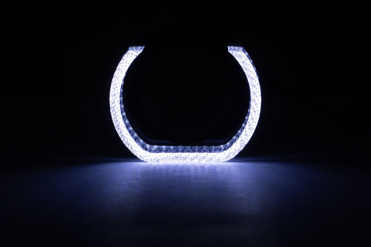 Ангельские глазки на линзу 3,0" белый+жёлтый, форма U