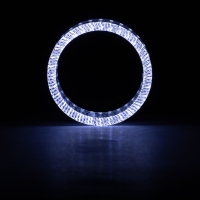 Ангельские глазки на линзу 3,0" белый+жёлтый, форма круглая