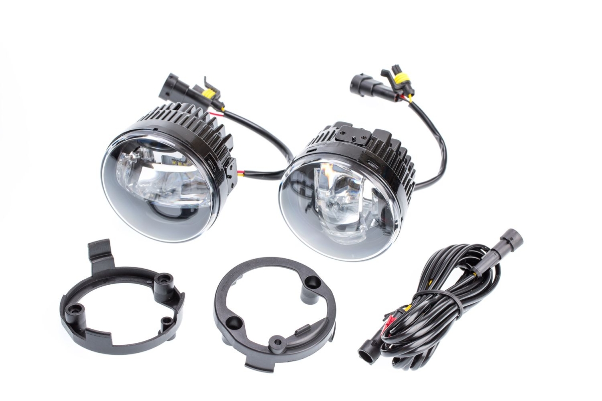 Светодиодная ПТФ Optima Fog Light 098 Nissan/Honda, 90мм, 7W/0.4W, 5500K, 12&ndash;24V ( DRL)