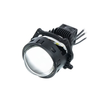 Светодиодные модули ближнего/дальнего света MTF Light  WideBeam + RED DEVIL EYES, линзованные, бескорпусные, 12В, 53/65Вт, 6000К, 3 дюйма, компл. 2шт.