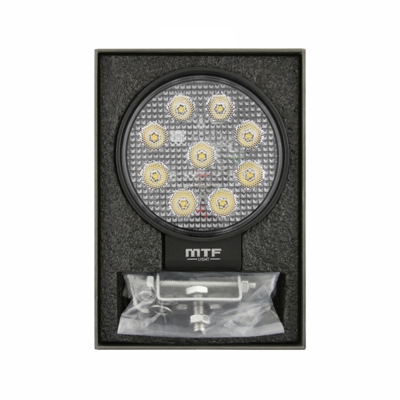 Фонарь светодиодный MTF LIGHT дополнительного освещения 12-60В, 27Вт, 3500лм, 6000К, круглый, шт. Фонарь светодиодный MTF LIGHT дополнительного освещения 12-60В, 27Вт, 3500лм, 6000К, круглый, шт.