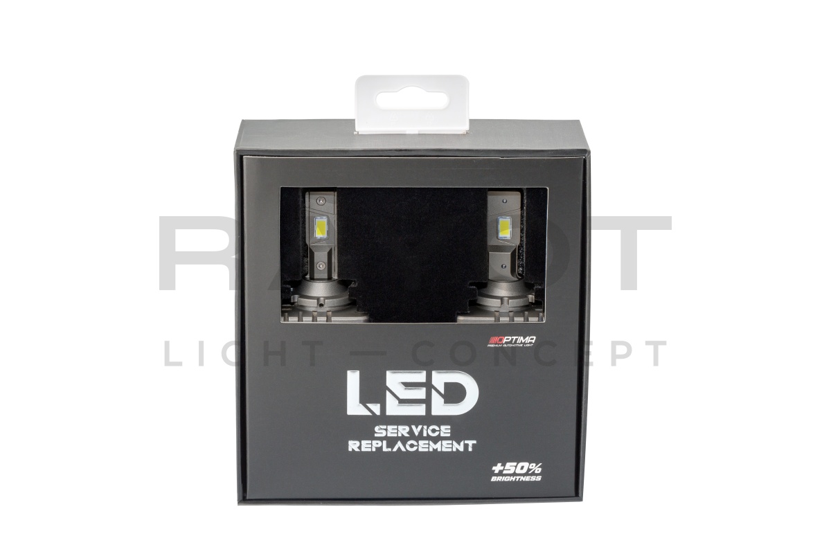 Светодиодные лампы Optima LED Service Replacement D1S 5500K, +50% Light, комплект 2 шт.