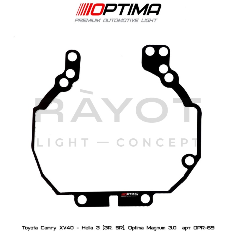 69. Комплект переходных рамок на TOYOTA Camry V40 для установки модулей Hella 5R