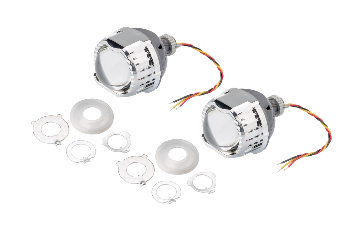 Светодиодная линза дальнего света Optima LED Lens High Beam Devil Eye BLUE 3.0"