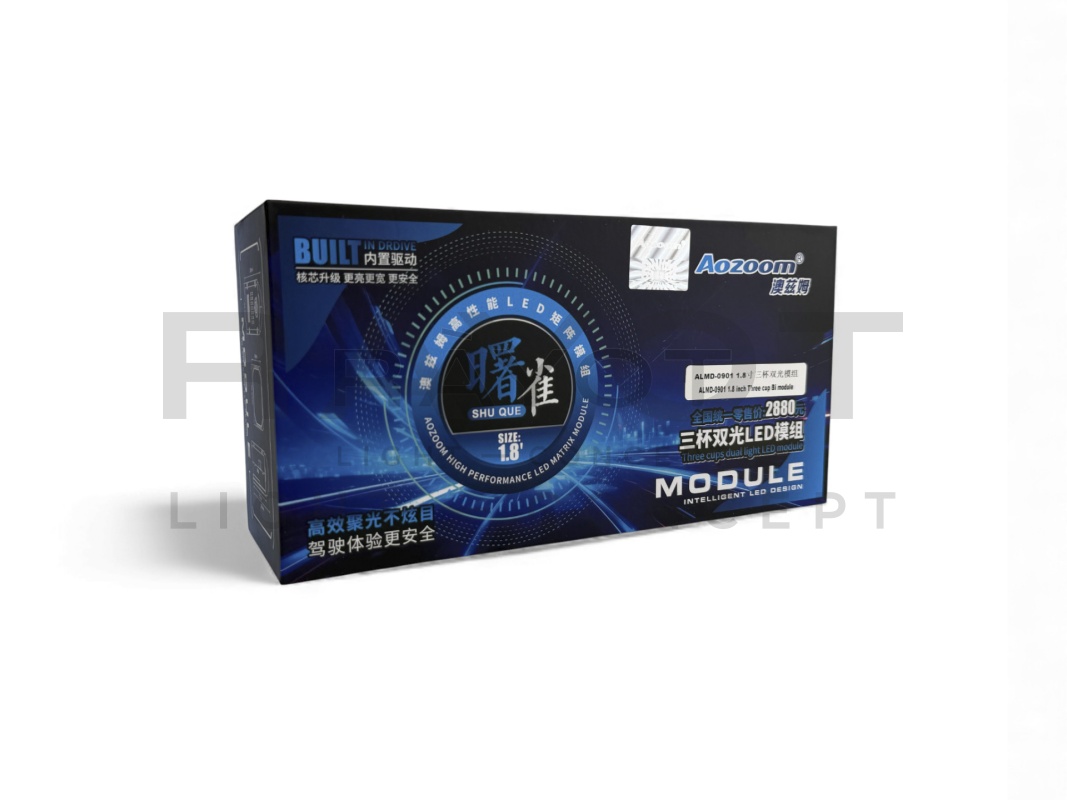 Светодиодные модули AOZOOM ALMD-09-01, 1.8", 12V, 63/68W, 5500K (комплект)