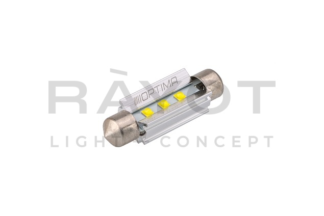 Светодиодная лампа Festoon 42mm Optima MINI-CREE, CAN, white, 3W, 12V, T10*42mm (SV 8,5), комп. 2 шт