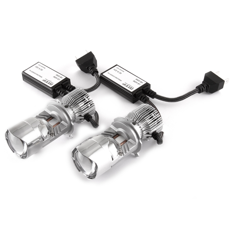 Светодиодные линзы H4/H19 MTF LIGHT MiniLENS EXPERT, 12/24V, 40/50W, 5500K, 5000LM