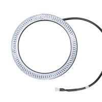 Ангельские глазки на линзу 3,0" белый+жёлтый, форма круглая