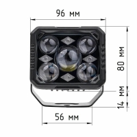 Светодиодные би-линзы Y03-02, универсальные, 12V, 55W/65W, 5500K, ~2600/3600 лм