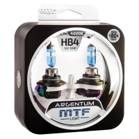 Галогенные автолампы MTF Light серия ARGENTUM +80% HB4(9006), 12V, 55W, комп.