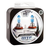 Галогенные автолампы MTF Light серия ARGENTUM +80% H9, 12V, 65W, комп.