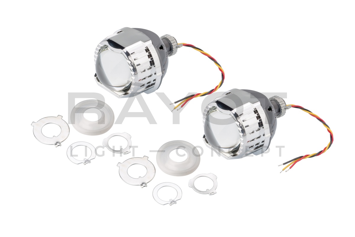 Светодиодные модули Optima LED Lens High Beam Devil Eye WHITE, 5000K, Комплект 2шт