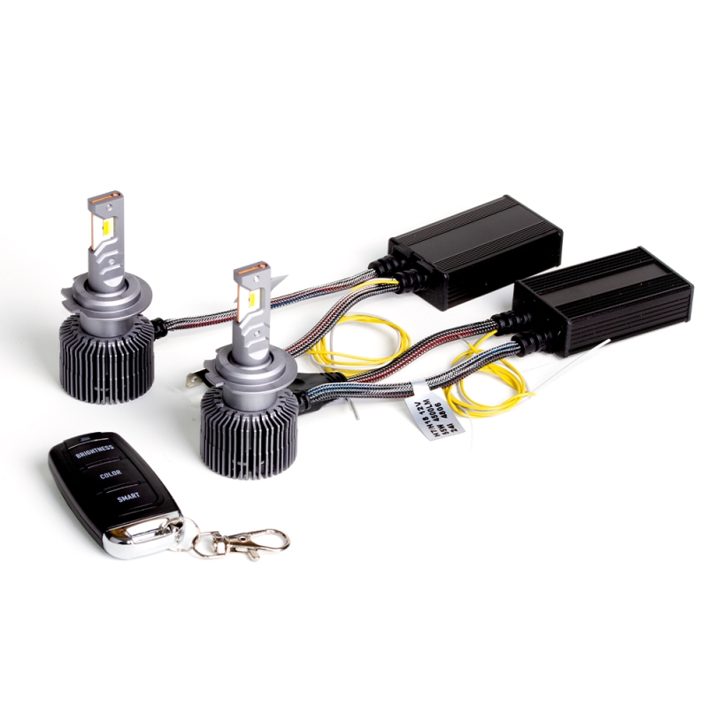 Светодиодные лампы MTF Light DIGITAL LIGHTING, H7/H18, 3000–7000K, 4500 лм, 55 Вт, управление со смартфона и пульта, комплект 2 шт. Светодиодные лампы MTF Light DIGITAL LIGHTING, H7/H18, 3000–7000K, 4500 лм, 55 Вт, управление со смартфона и пульта, комплект 2 шт.