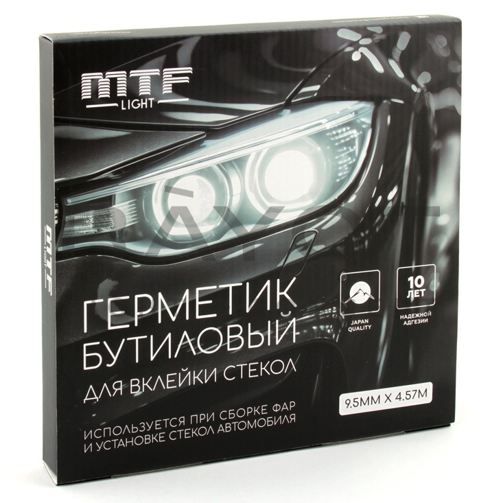Герметик бутиловый MTF Light JAPAN QUALITY для вклейки стекол, лента 9.5мм х 4,57м, черный, шт.