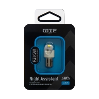 Светодиодная автолампа MTF Light Night Assistant, P21/5W, 12V, 2.5W, белый