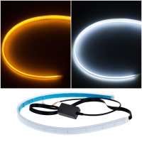 Гибкие ДХО NEON RUNNING 60см&times;2, 200Lm, 5100K/2800K, (Белый+Жёлтый, компл. 2 шт, с поворотником)