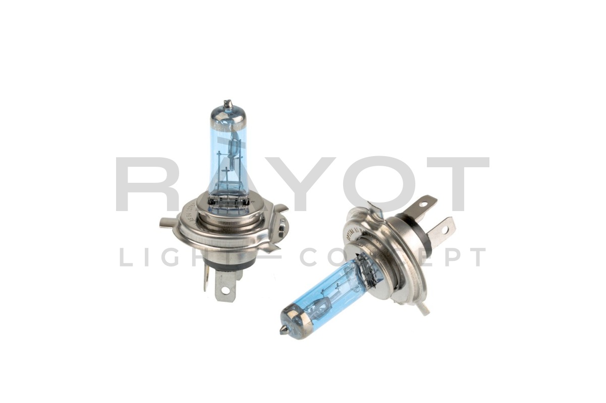 Галогенные лампы Optima Astero H4 +80% White 5000K, 12V, 60/55W