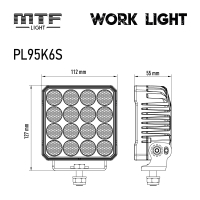 Фонарь светодиодный MTF LIGHT дополнительного освещения 12/24V, 90W, 7400lm, ECE R10, квадратный, шт. Фонарь светодиодный MTF LIGHT дополнительного освещения 12/24V, 90W, 7400lm, ECE R10, квадратный, шт.