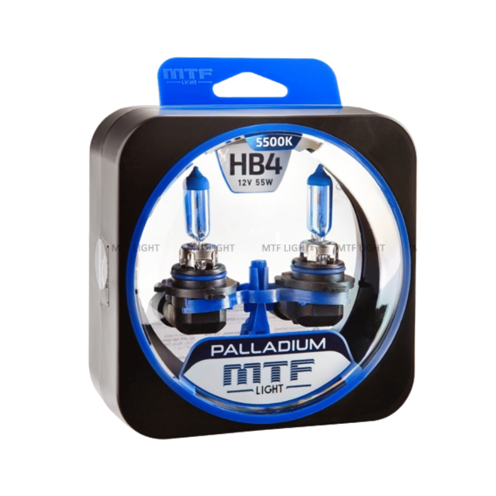 Галогенные лампы MTF Light VANADIUM — 12В, 55Вт, усиленный белый свет, комплект HB4
