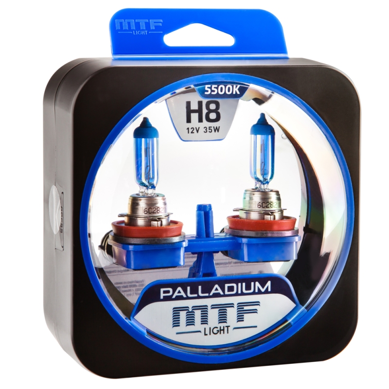 Галогенные автолампы MTF Light серия PALLADIUM H8, 12V, 35W, комп.