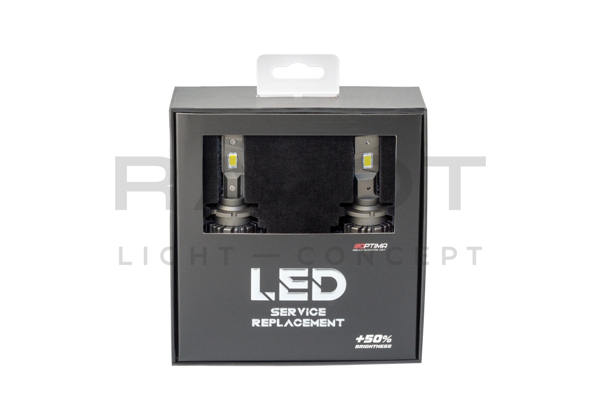 Светодиодные лампы Optima LED Service Replacement D2S 5500K, +50% Light, комплект 2 шт.