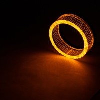 Ангельские глазки на линзу 3,0" белый+жёлтый, форма круглая