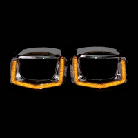 Установочный комплект MTF Light для Bi-LED линз — VW Passat 2016–2018, двойная U-форма, белая и жёлтая подсветка, комплект