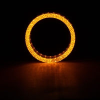 Ангельские глазки на линзу 2,5" белый+желтый