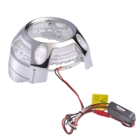 Бленда (маска) Optima Panamera Style 3.0" для линзы круглая (со сверхъяркими АГ CREE + режим притухания + режим поворотника)