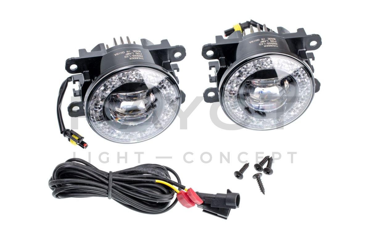 Светодиодная противотуманная фара OPTIMA LED FOG LIGHT 998 Nissan/Honda 90мм, 9W/2W, 5500K, 9-18V