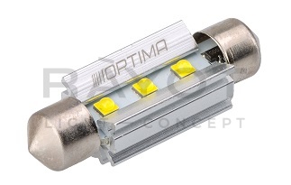 Светодиодная лампа Festoon 31mm Optima MINI-CREE, CAN, white, 3W, 12V, T10*31mm (SV 7-8), компл 2 шт