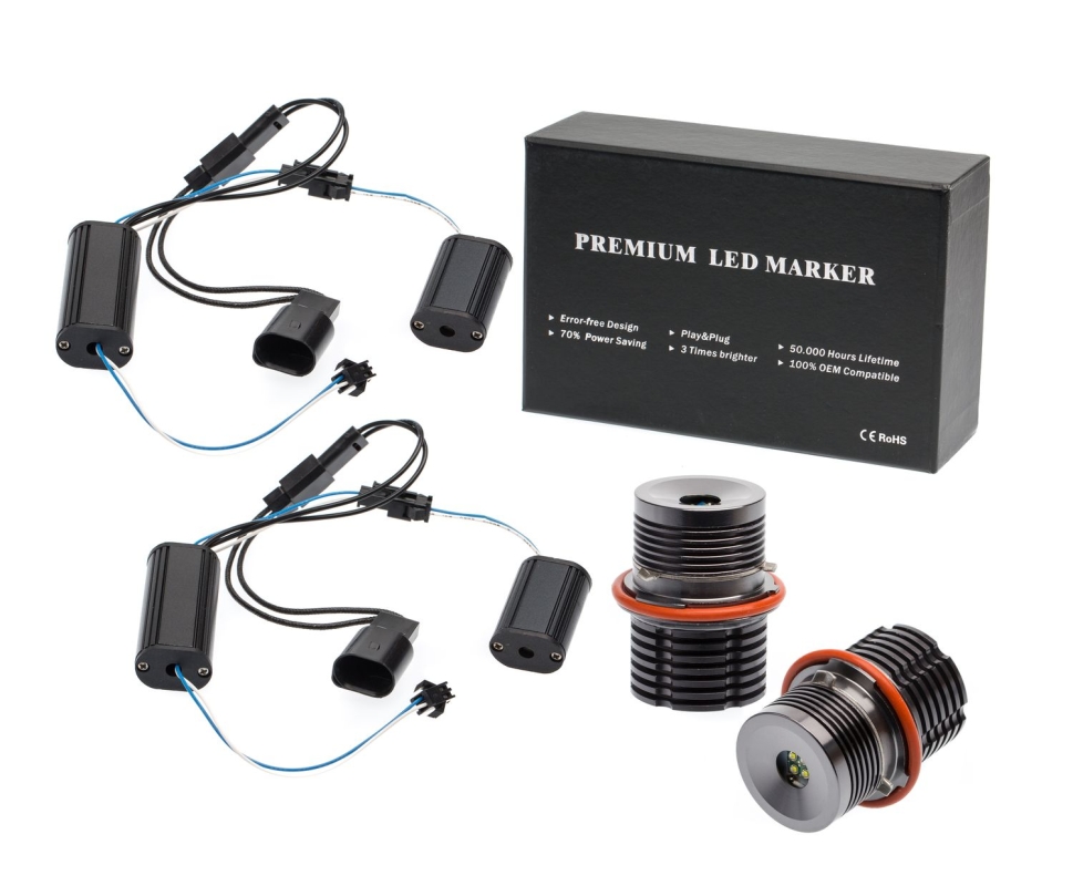 Светодиодный маркер BMW Angel Eyes Optima Premium E39, 24W, 1200Lm, 5100K, 12V (CREE, компл. 2 шт)