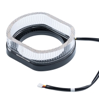 Ангельские глазки на линзу 3,0" белый+жёлтый, форма овал