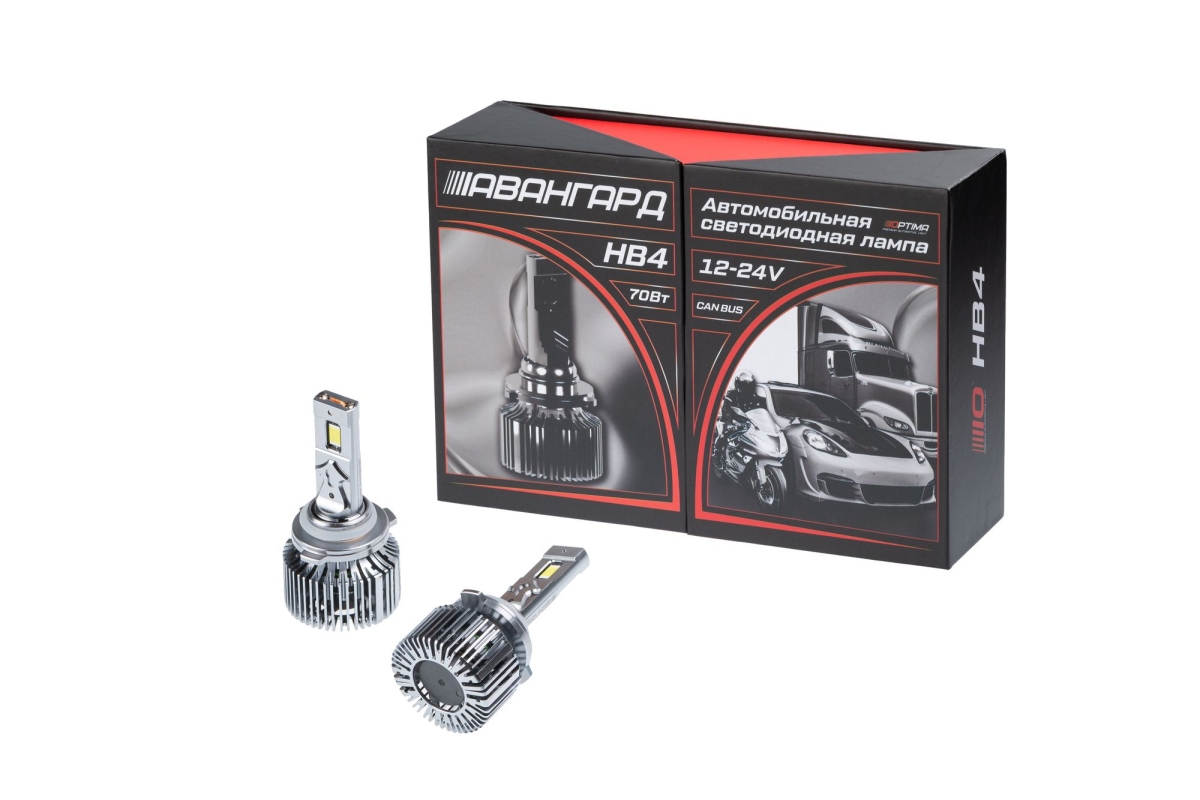 Светодиодная лампа Optima Premium LED АВАНГАРД HB4 5500K 6800Lm 12&ndash;24V 70W
