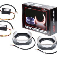 Ангельские глазки на линзу 3,0" белый+жёлтый, форма U