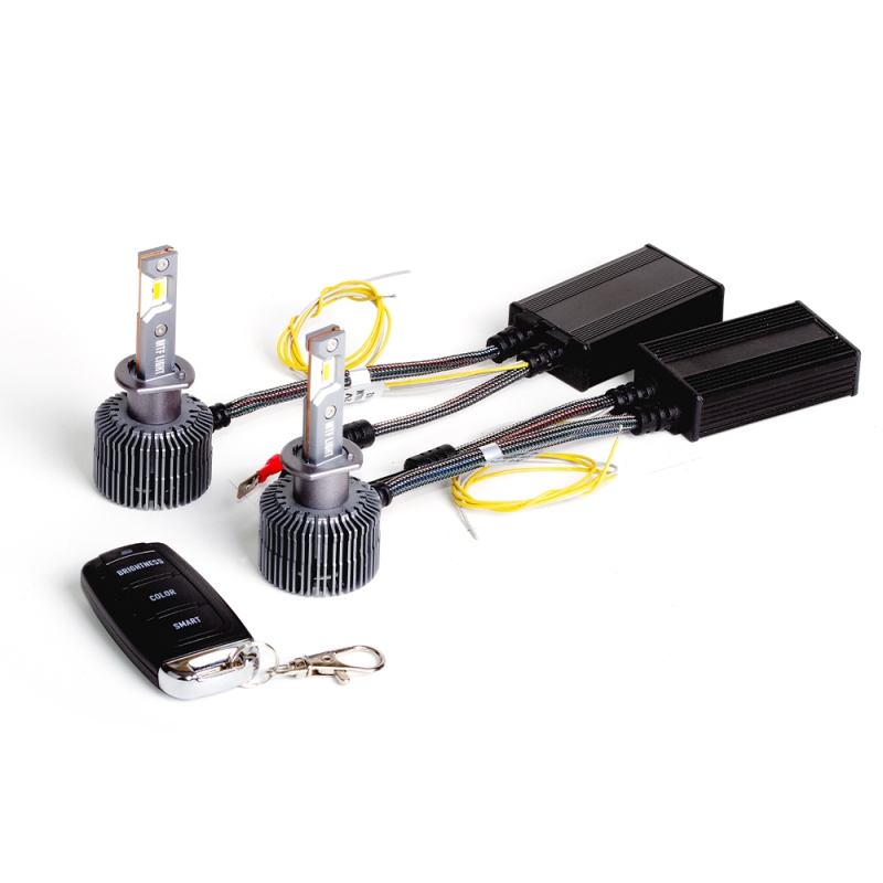 Светодиодные лампы MTF Light DIGITAL LIGHTING, H1, 3000–7000K, 4500 лм, 55 Вт, управление со смартфона и пульта, комплект 2 шт. Светодиодные лампы MTF Light DIGITAL LIGHTING, H1, 3000–7000K, 4500 лм, 55 Вт, управление со смартфона и пульта, комплект 2 шт.