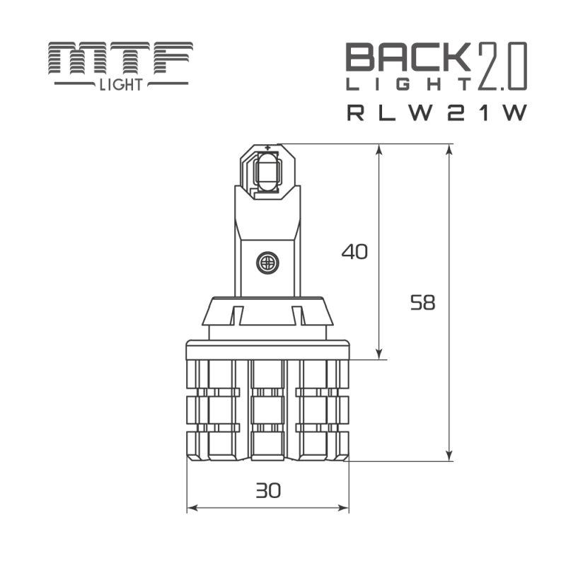 Светодиодная лампа MTF LIGHT W21W, белый, 12V, 25W, CAN‑BUS &mdash; для ДХО / заднего хода