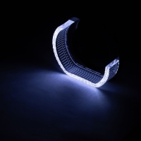 Ангельские глазки на линзу 3,0" белый+жёлтый, форма L