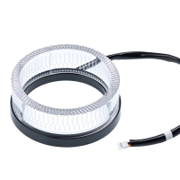 Ангельские глазки на линзу 3,0" белый+жёлтый, форма круглая