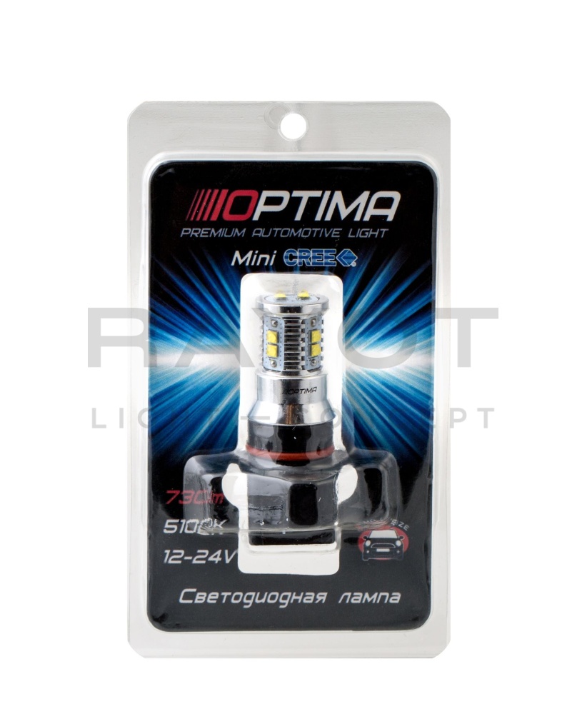 Светодиодная лампа Optima MINICREE P13W, 5500K (Белый) 1 шт