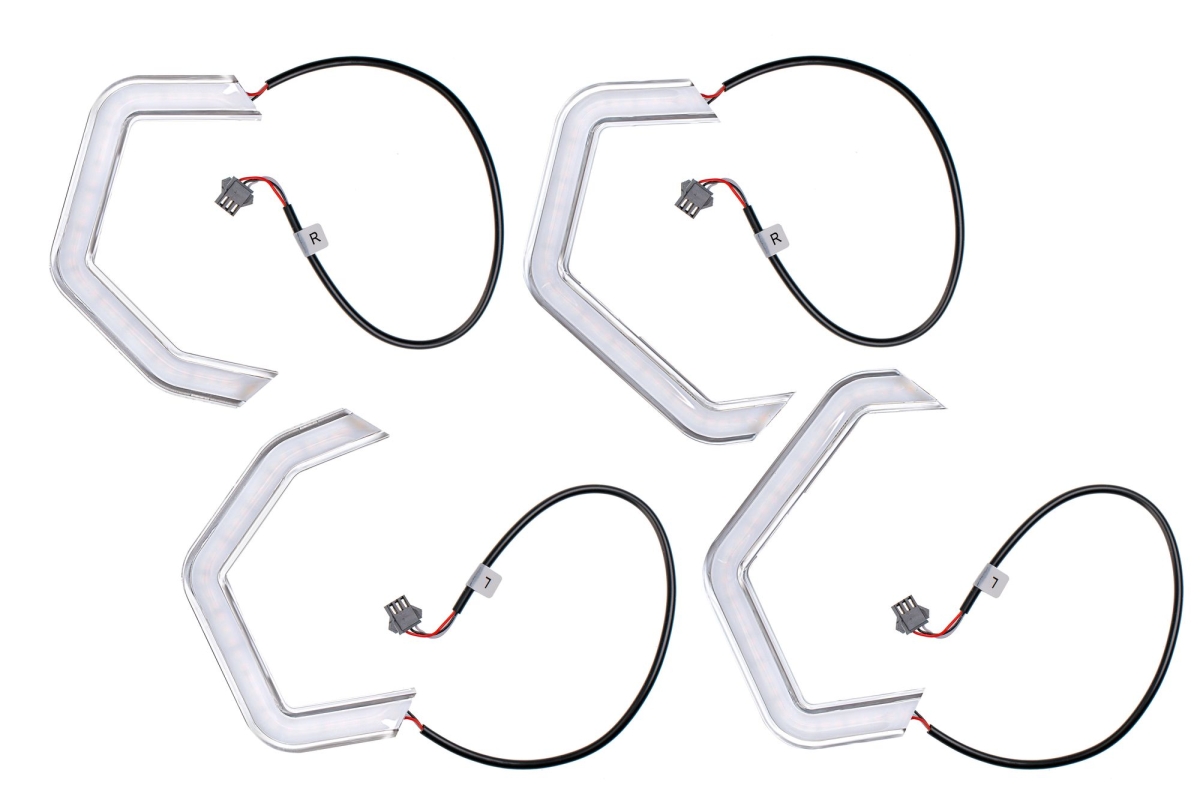 ДХО Angeley Eye B1 RUNNING G‑STYLE, 4 полукольца, 12V, 5500K/2800K (Белый+Жёлтый, компл. 4 шт)