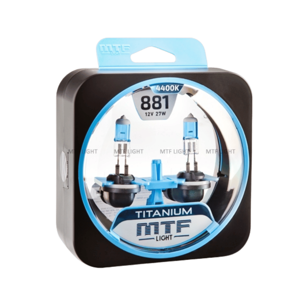 Галогенные лампы MTF Light TITANIUM — 12В, 55Вт, белый свет, комплект 881