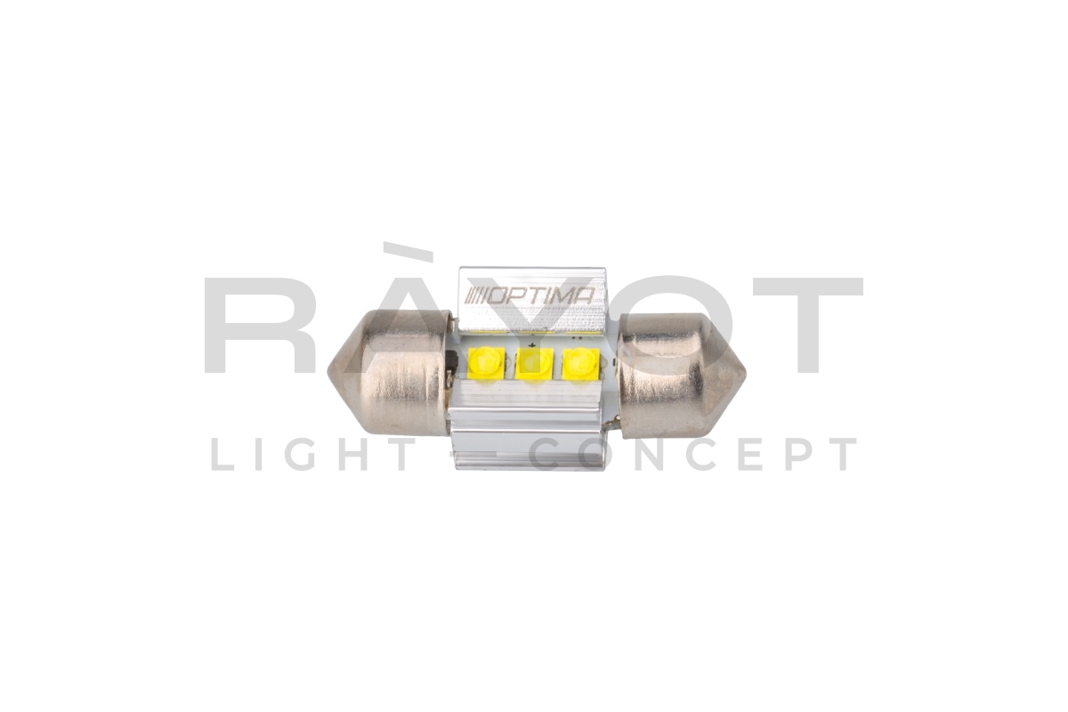 Светодиодная лампа Festoon 36mm Optima MINI-CREE, CAN, white, 3W, 12V, T10*36mm (SV 8,5-8) комп. 2шт