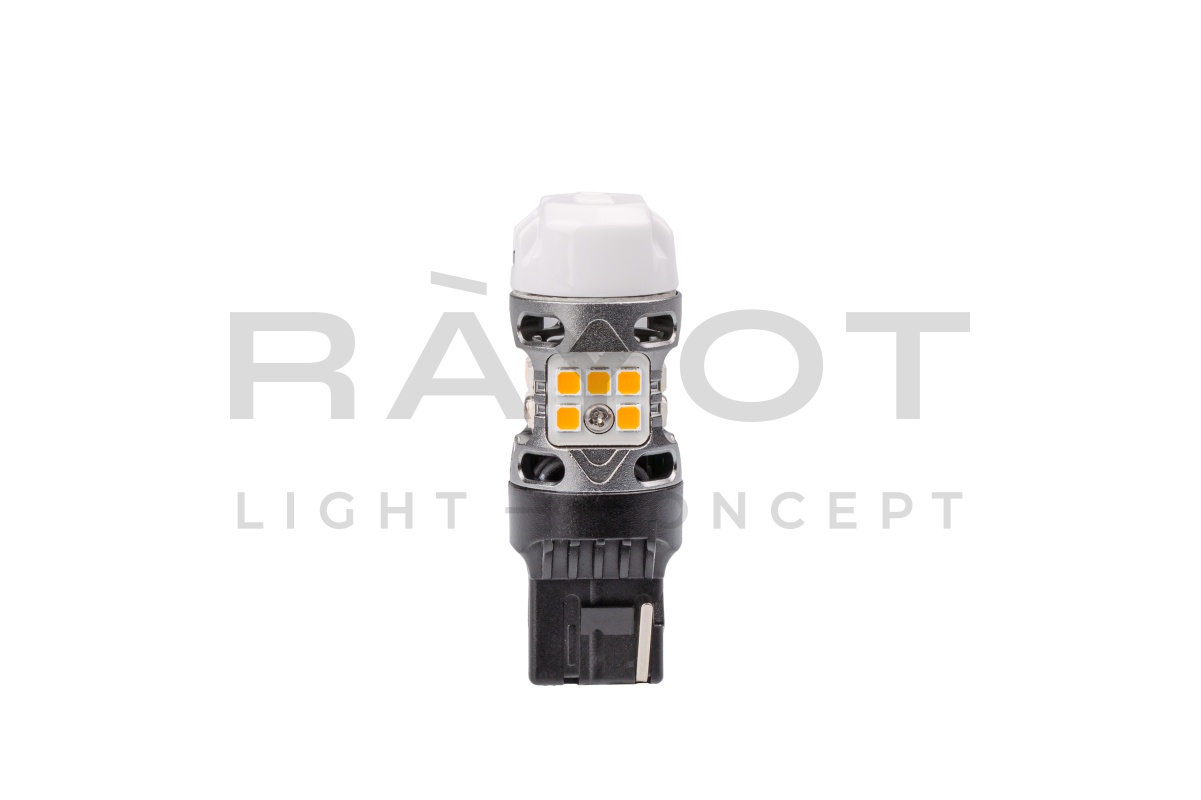 Светодиодные лампы Optima LED ОНИКС 7440, YELLOW, 2800K, 1000Lm, CAN, 12V, (W21W), комплект 2 шт.