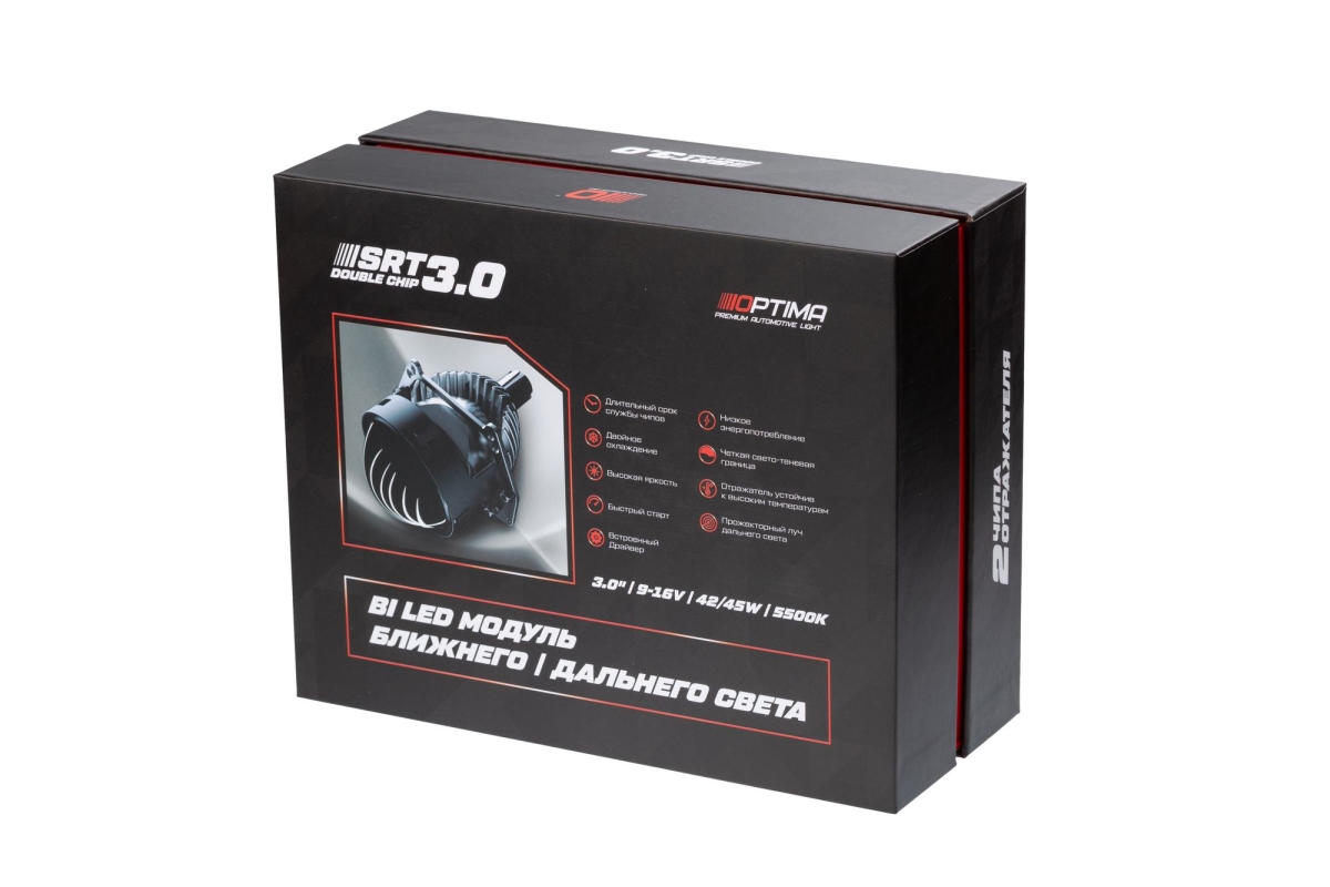 Светодиодная линза Optima Premium Bi-LED Lens SRT Double Chip 3.0"
