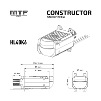 Светодиодные модули MTF Light BiLED серия CONSTRUCTOR DOUBLE BEAM, 12В, 40Вт, 5500К, 1.8", 2шт.