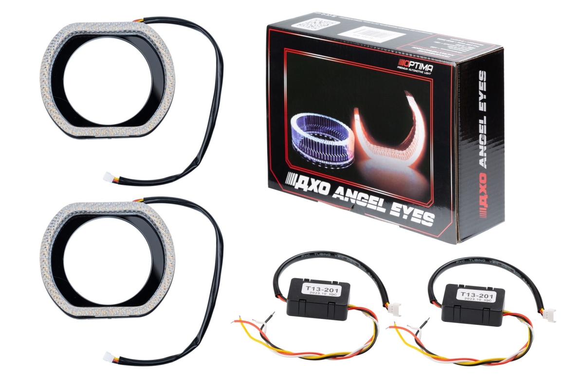 Ангельские глазки на линзу 3,0 Ангельские глазки на линзу 3,0" белый+жёлтый, форма овал